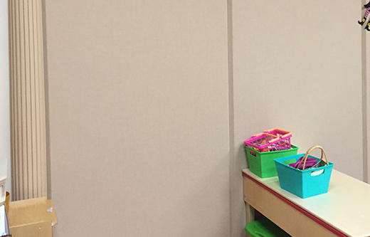 wall sound panels control noise exposure levels in a classroom