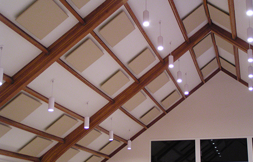 Sound Absorbing Panels or Sound Deadening Panels can be used in Fellowship Halls