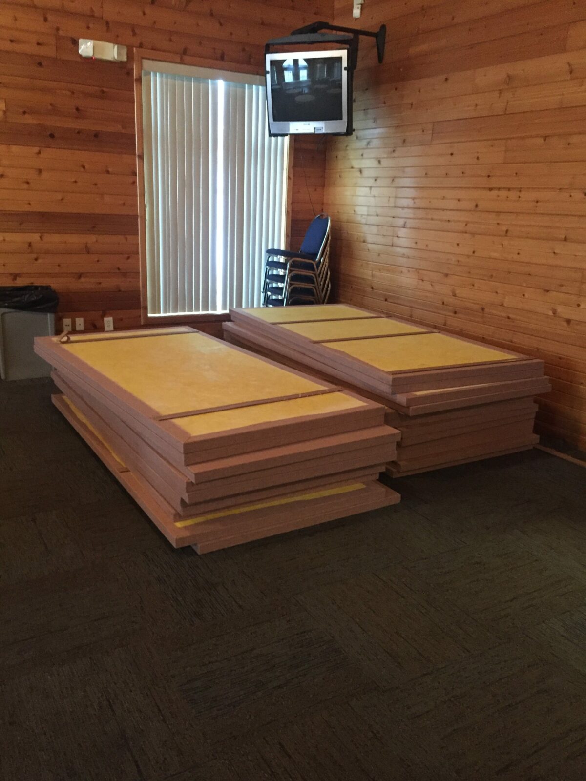 sound panels prepared to install to soundproof a room