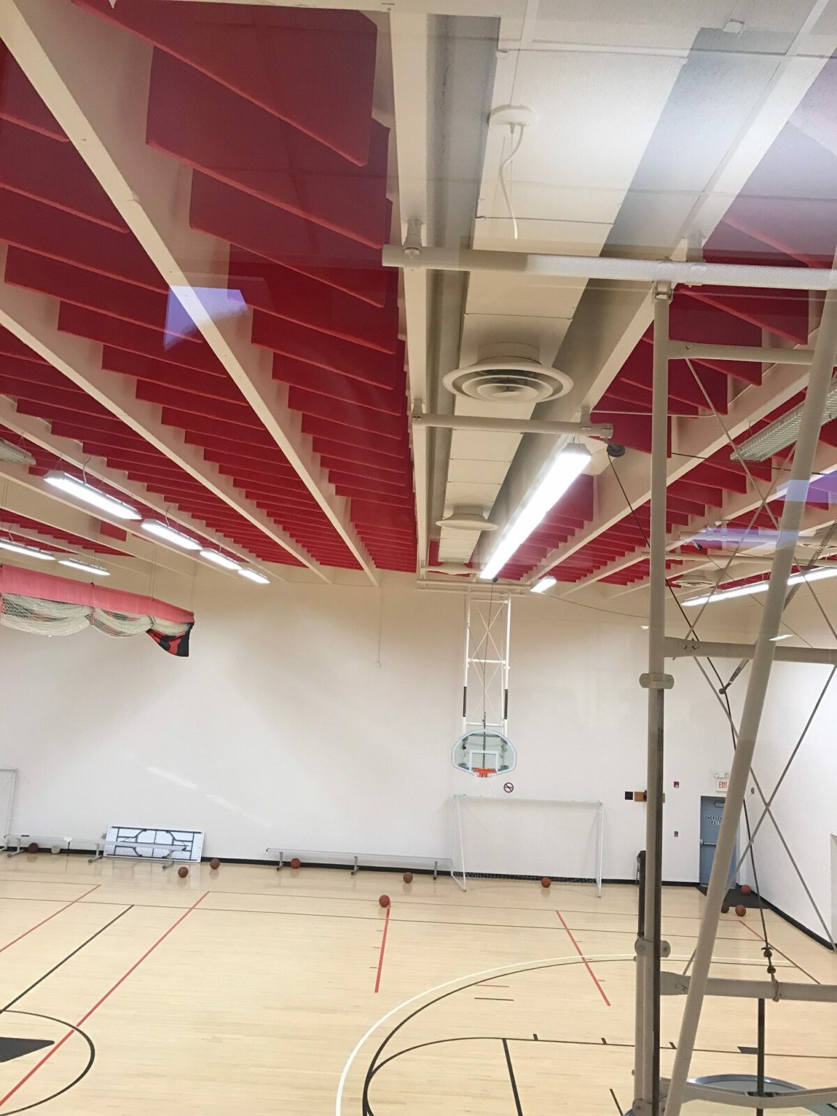 Acoustic Baffles and Hanging Sound Baffles in a Gymnasium