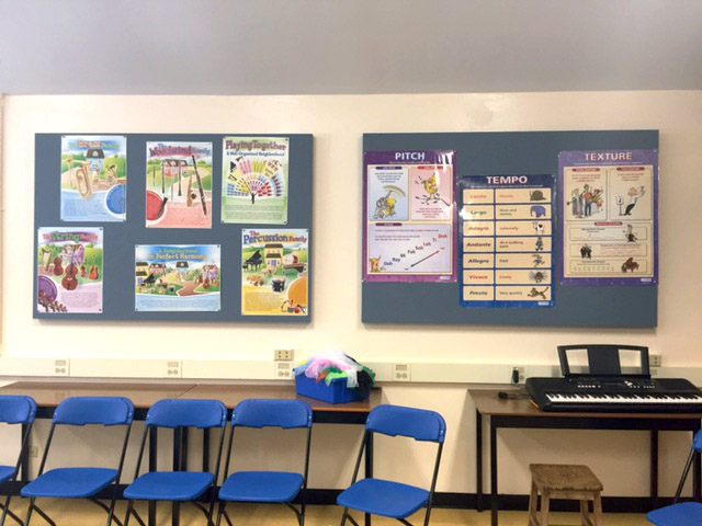 Classroom Sound Panels that Double as Bulletin Boards