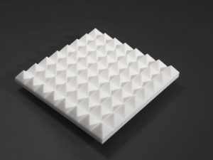 pyramid foam panels control sound wave reflections