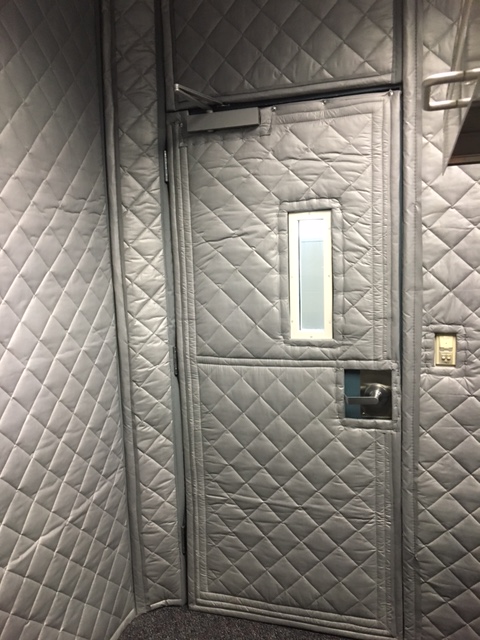 sound barrier blankets for custom fit around a door