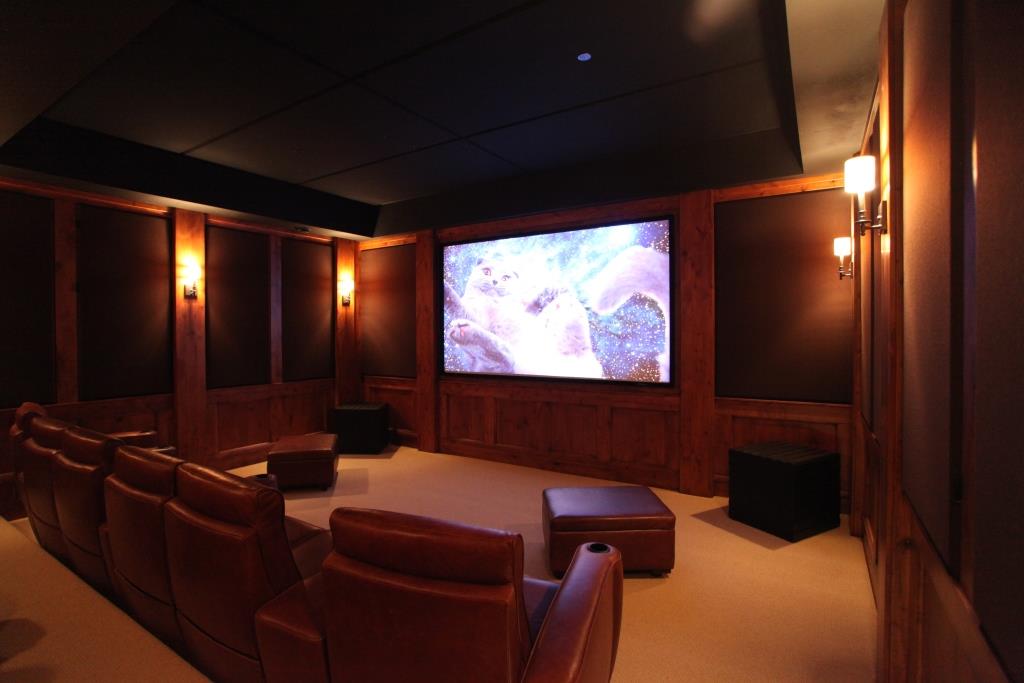 Home Theater sound quality improves with acoustic Fabric Panels to control echo