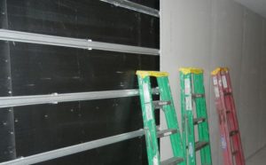 mass loaded vinyl lined in common surface for wall soundproofing