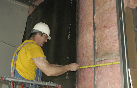 Sound Proofing Walls with Mass Loaded Vinyl Installation