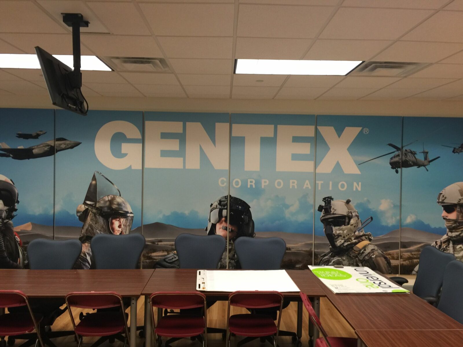 Branding a conference room with custom imaged sound panels