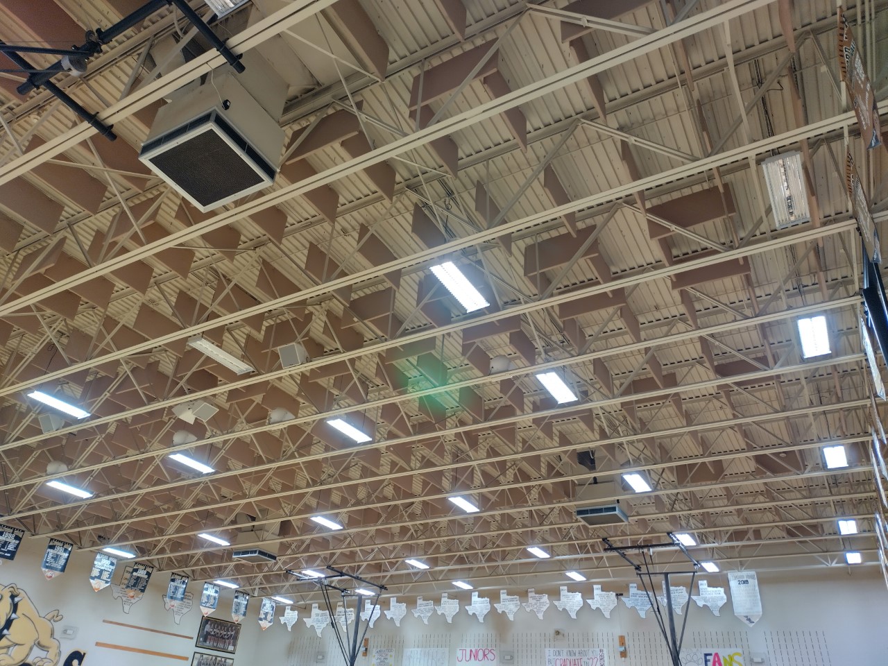 Brown acoustic vinyl baffles