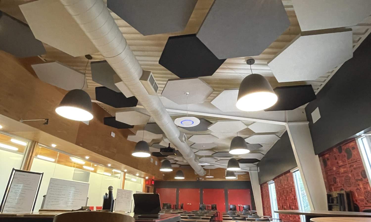 NetWell Acoustic Ceiling Clouds in Conference Room